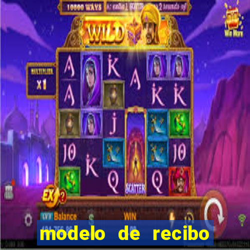 modelo de recibo de pagamento word